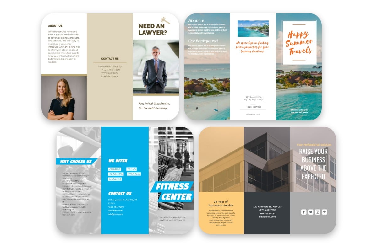 Various brochure templates