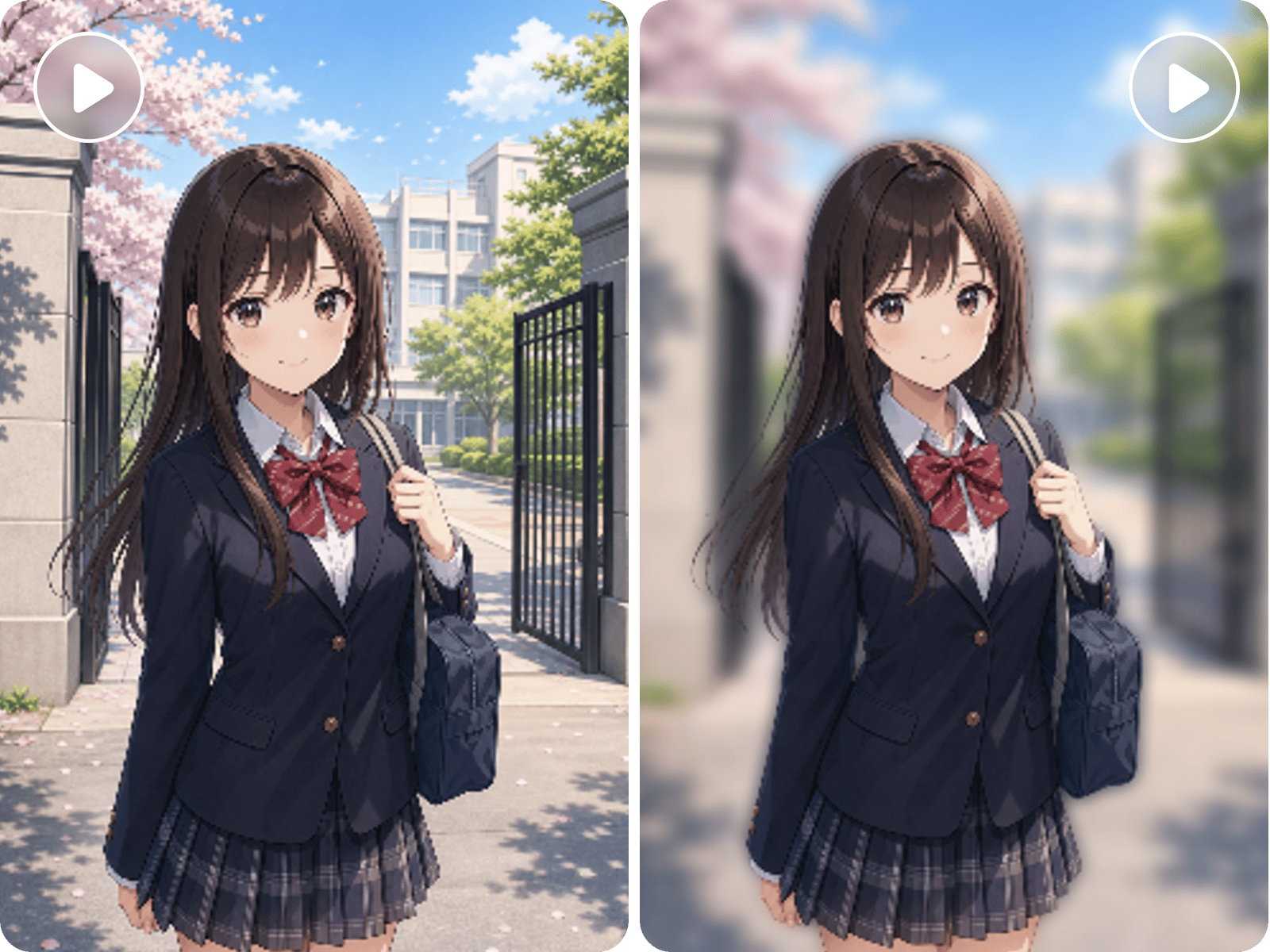 アニメーション背景を自動でぼかす