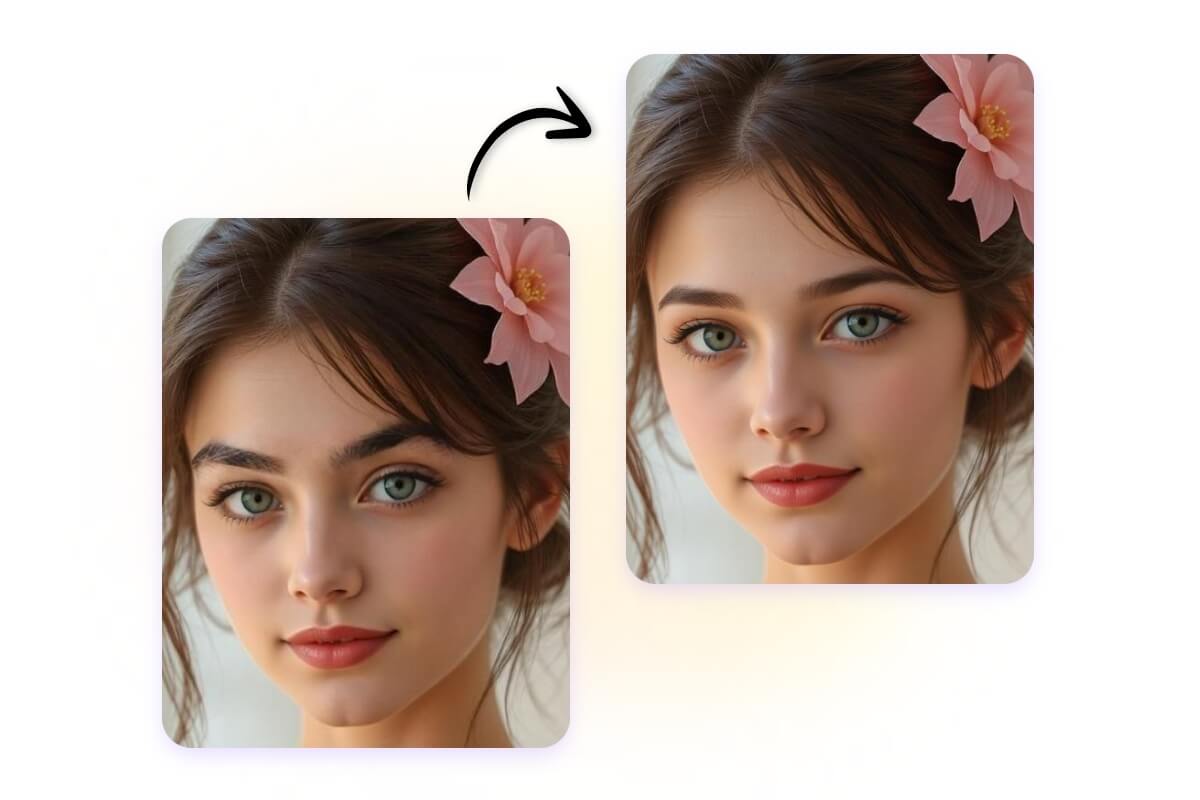 Visual eyebrow try on for a pretty female in fotor