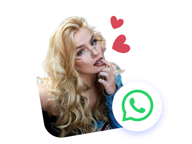 Whatsapp sticker of a woman created with fotor