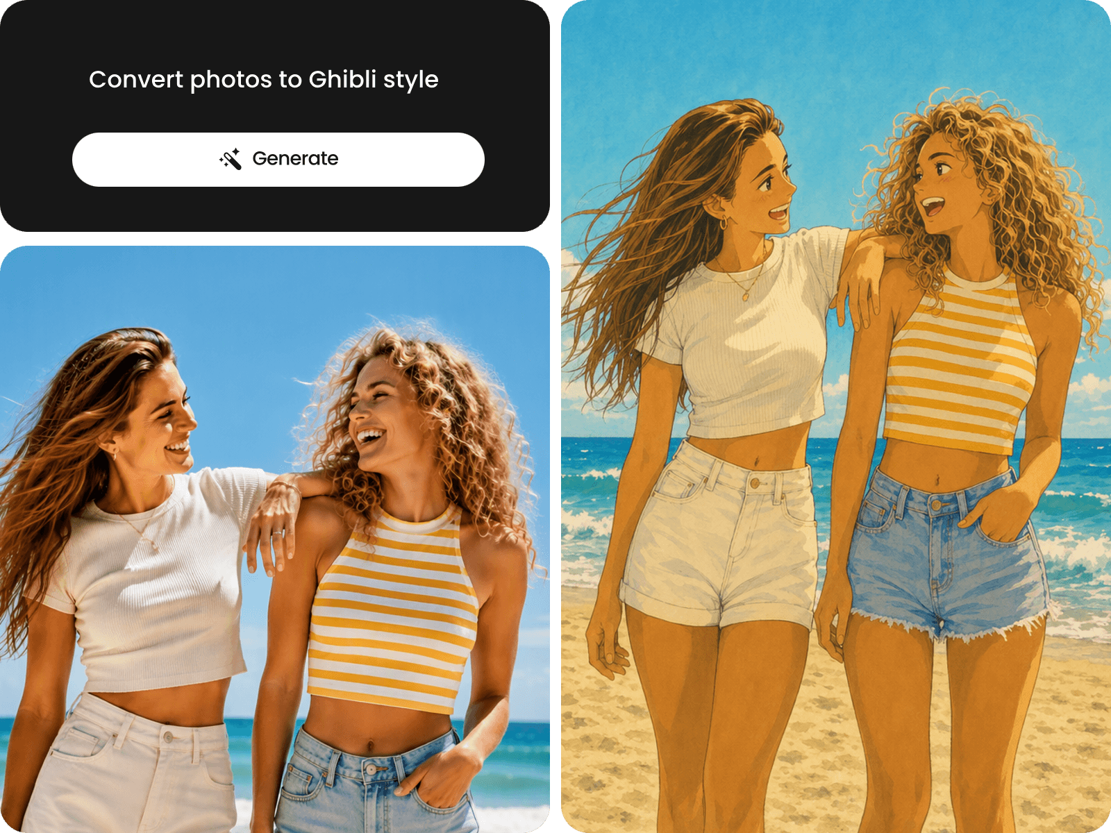 Write proper prompts to create an image from your original photo