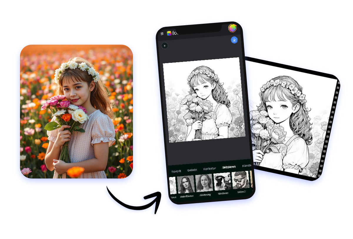 Foto in Zeichnung umwandeln APP