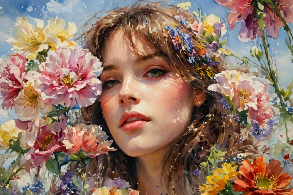 After image feauting a watercolor style girl