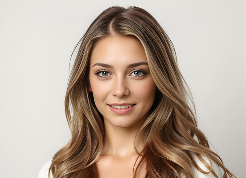 Ajouter automatiquement un sourire naturel à un portrait féminin