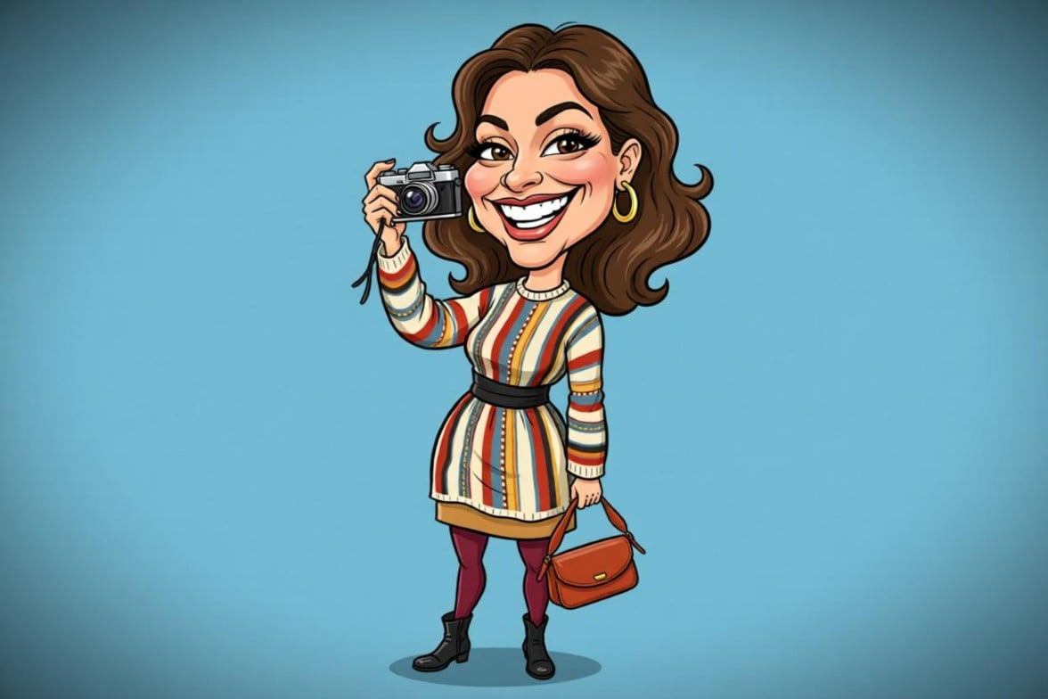 Das originale Bild eines Frauportraets mit Fotor in Karikatur umwandeln