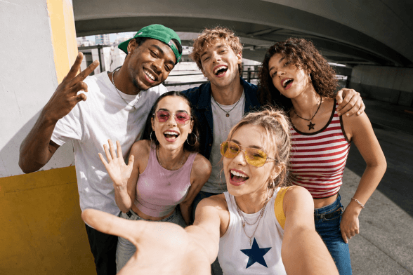 Ein originales Gruppfoto ohne Filter