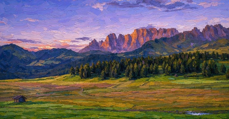Goart scenic picture after photo to painting mobile