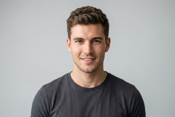 Originales Foto eines Mann mit lockigen Haaren PC