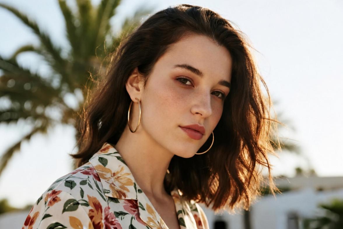 Photo dune femme dont les taches de rousseur ont été enlevées