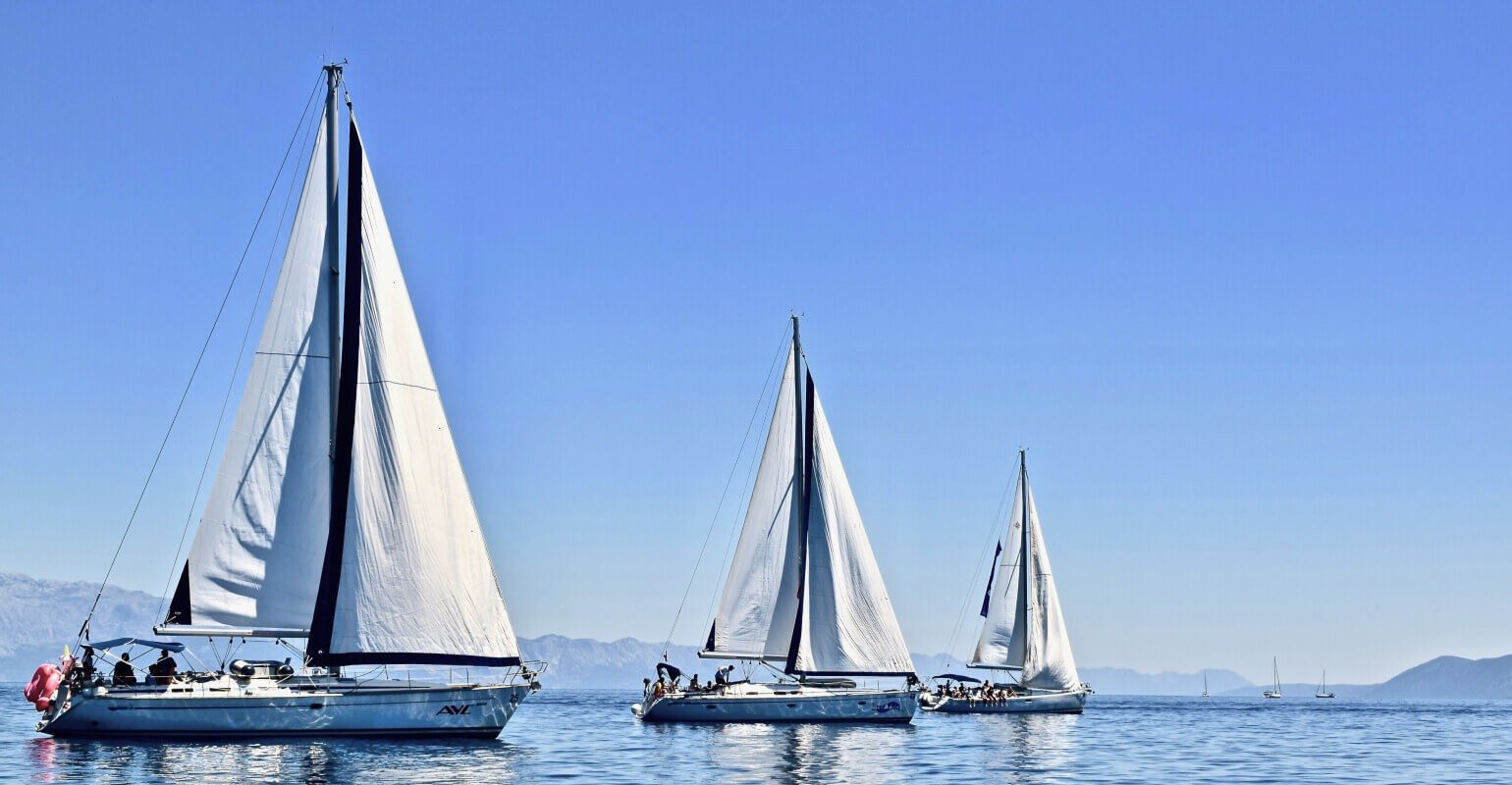 Sailboats at sea