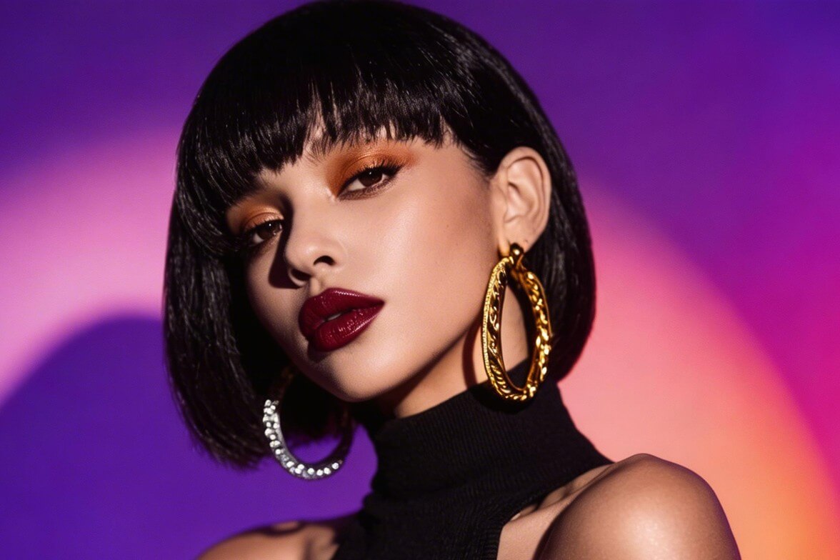 A color image of a handsome woman