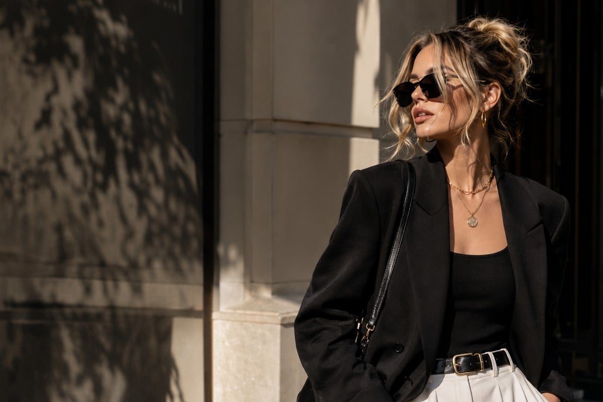 A fashion model visual without text