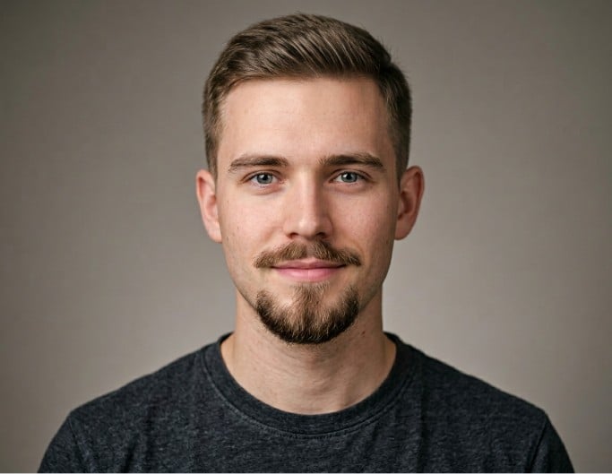 A man after addding a garibaldi beard