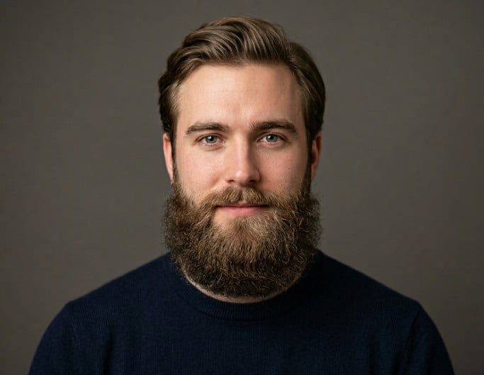 A man after adding a goatee beard