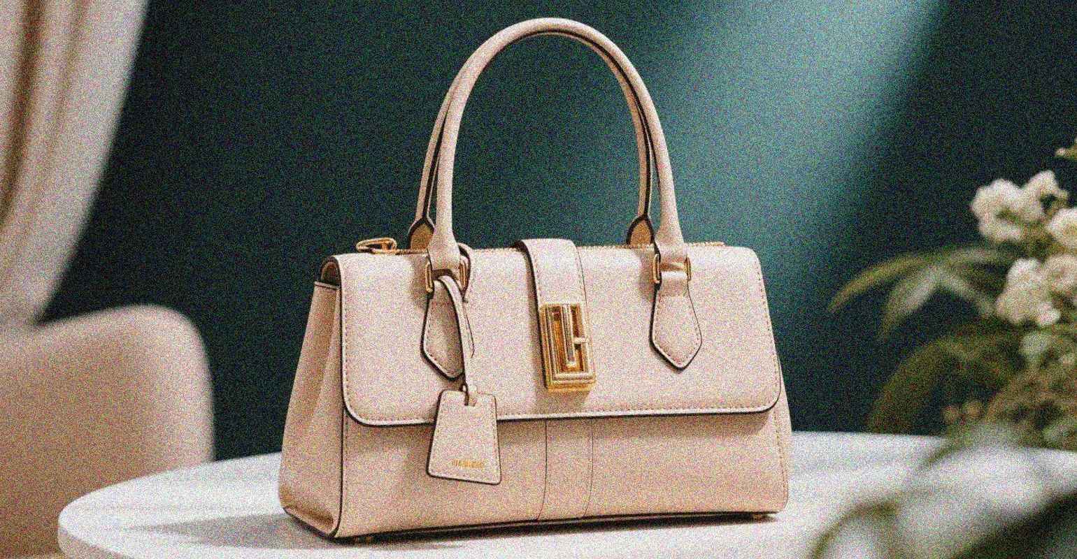 白いバッグの、ノイズの多い元の写真