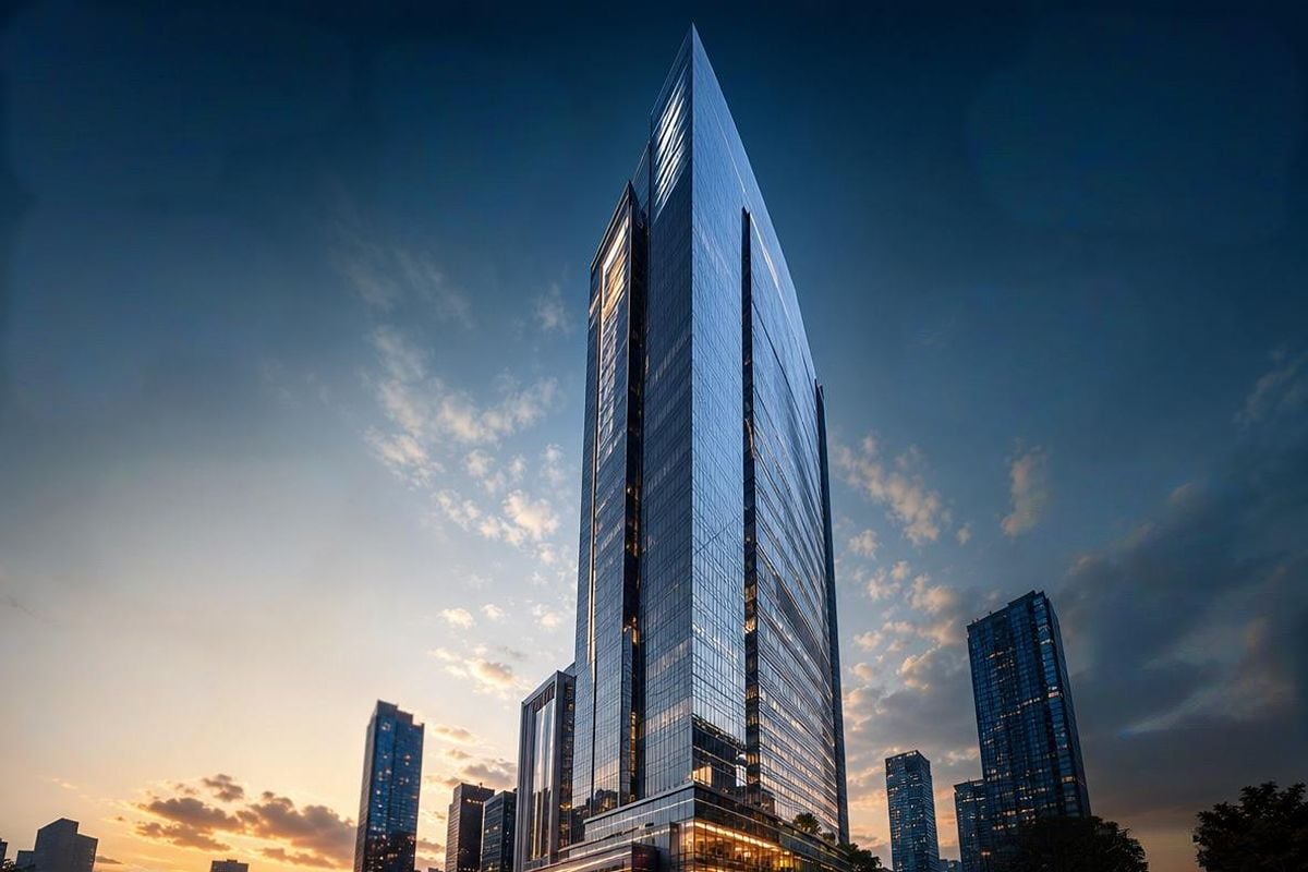 A skyscraper image without text
