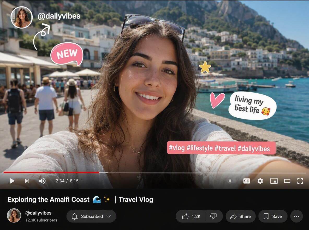 A social media video screenshot with text