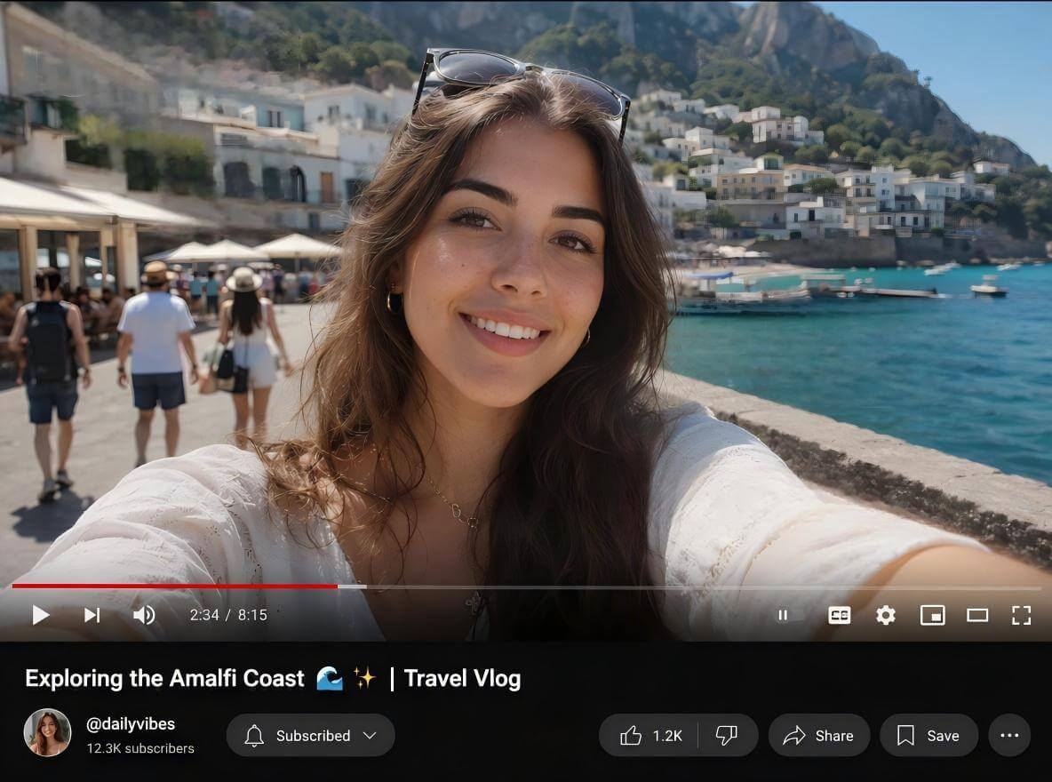 A social media video screenshot without text