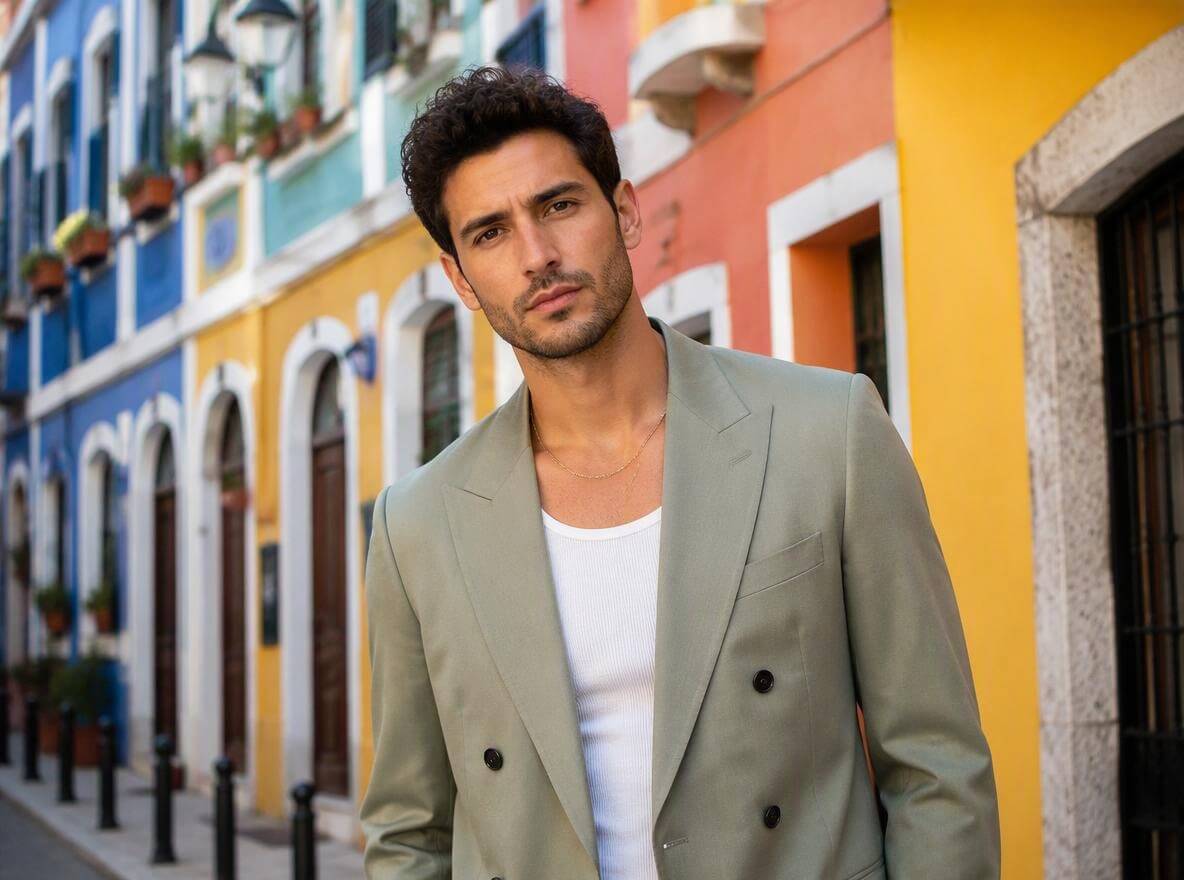 A stylish man portrait in an urban fashion setting