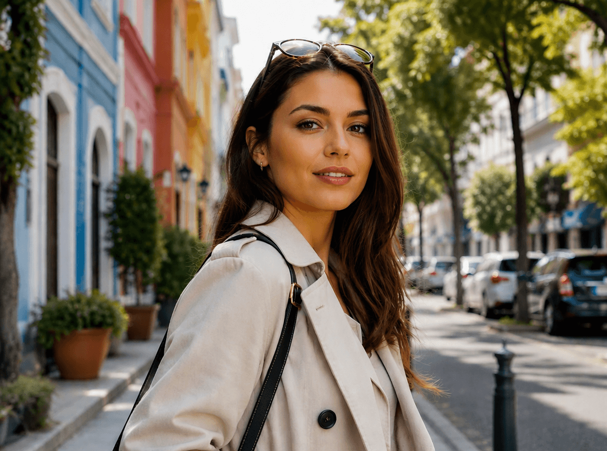A stylish woman portrait with a warmer natural skin tone