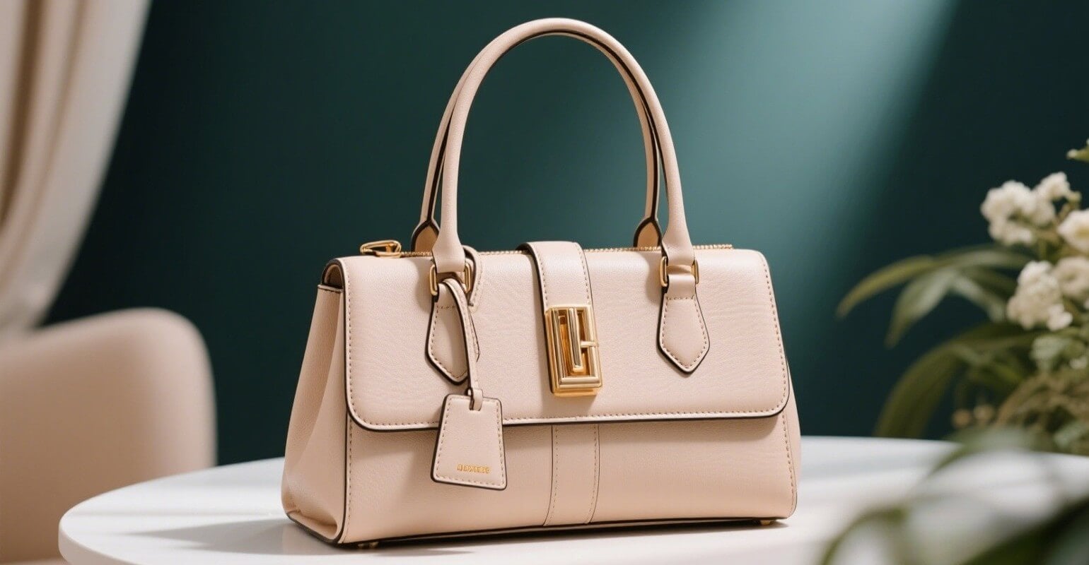 ノイズと粒状感を除去した白いバッグの写真