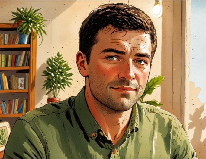 American comic version of a man