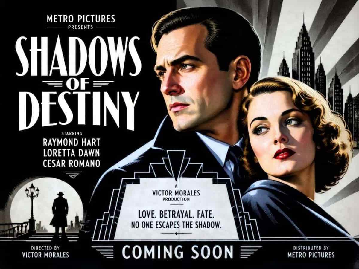 An ai colorized movie poster