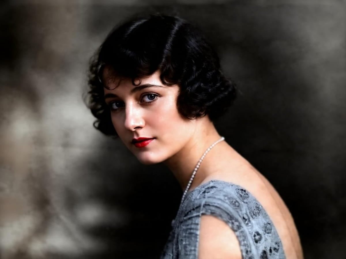 An ai colorized portrait photo of a woman