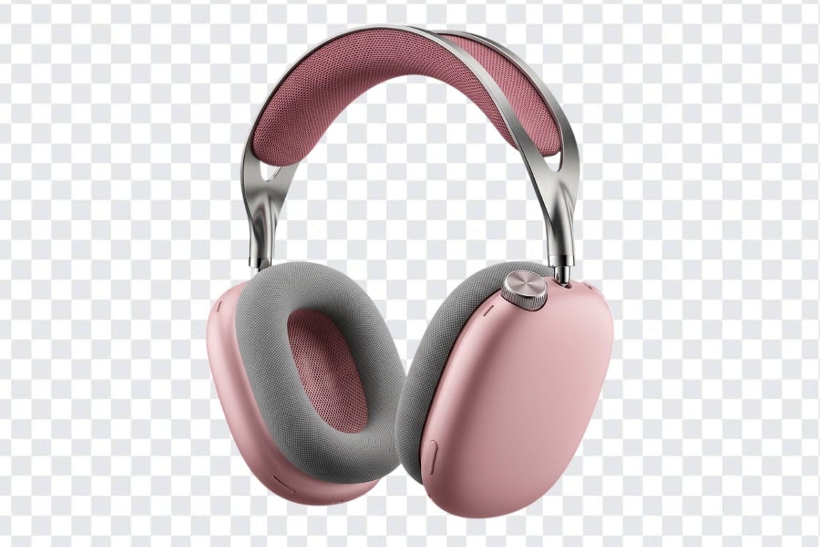 An image of headphones with a transparent background after removing the black background using fotor ai black background remover