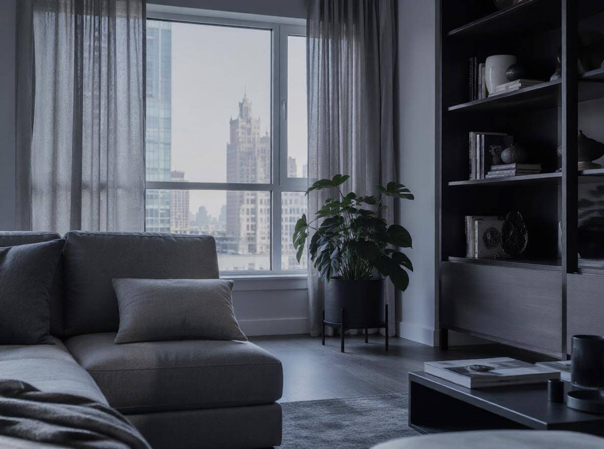 An indoor scene photo with natural tones and lighting corrected by fotor ai