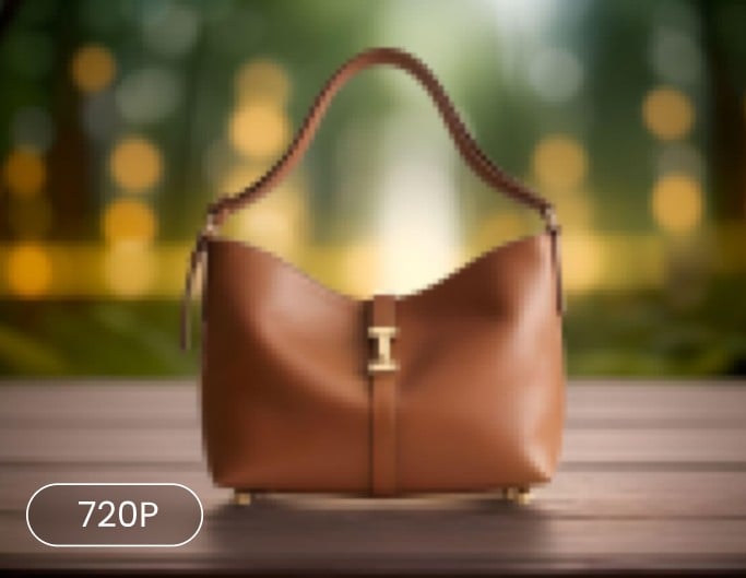 An original 720p photo of a brown bag
