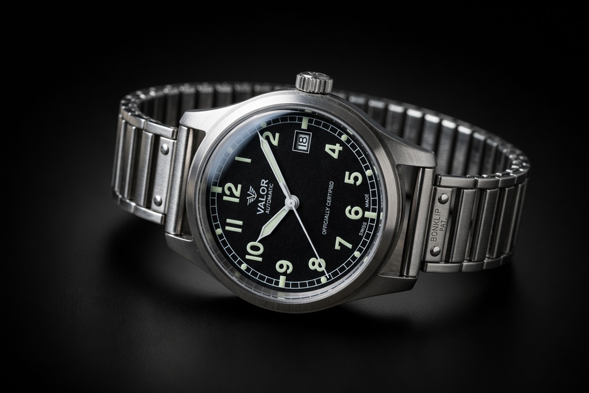 An original image of a watch on a black background