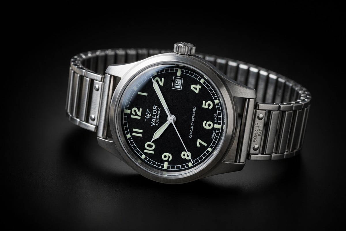 An original image of a watch on a black background