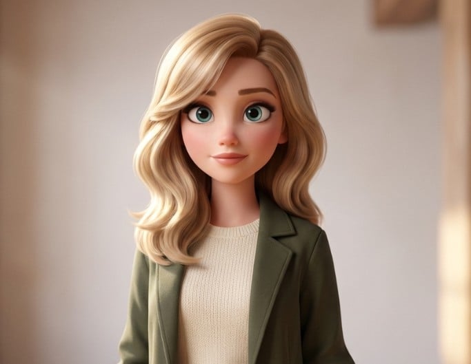 An original image of a woman in 3d anime style