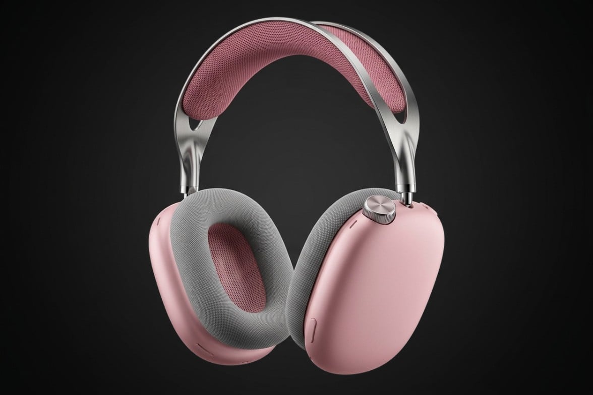 An original image of headphones on a black background