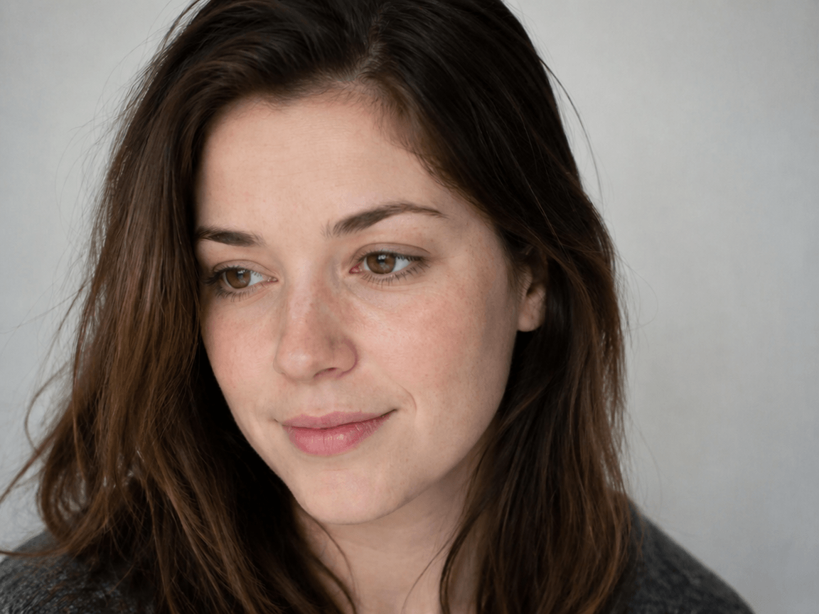 Beautiful woman with open eyes after using ai eye opening