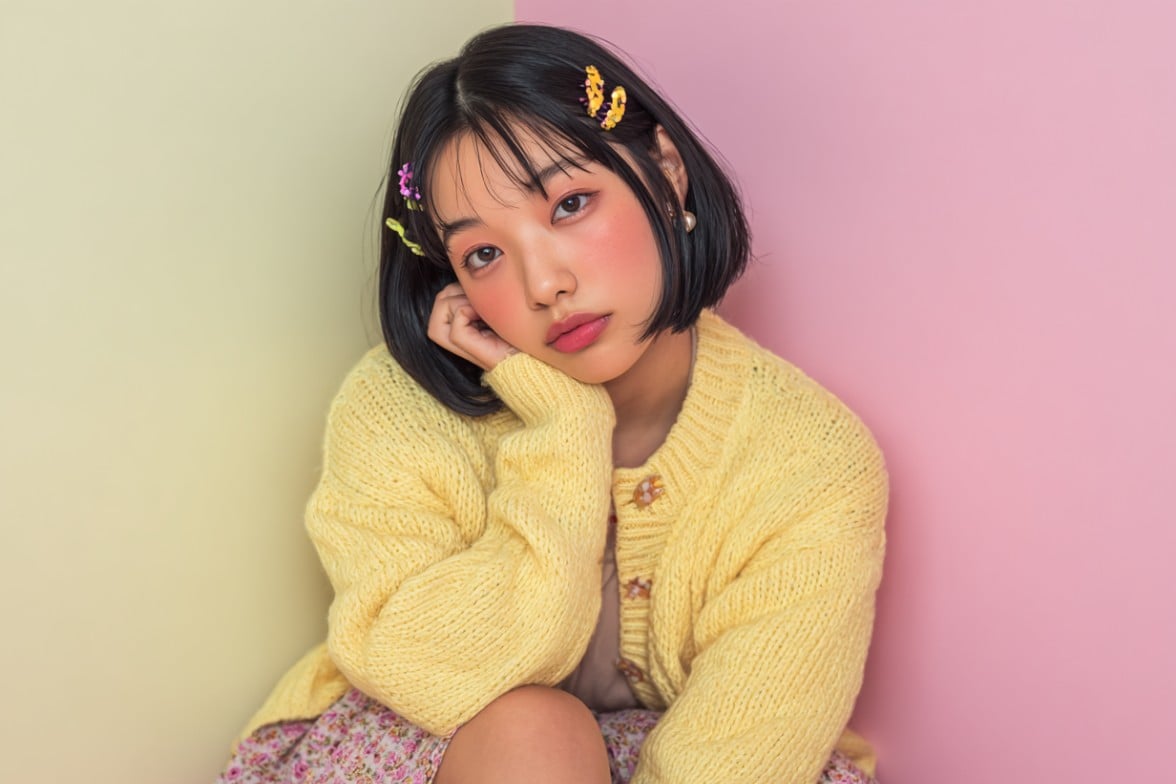 黄色い服の女の子