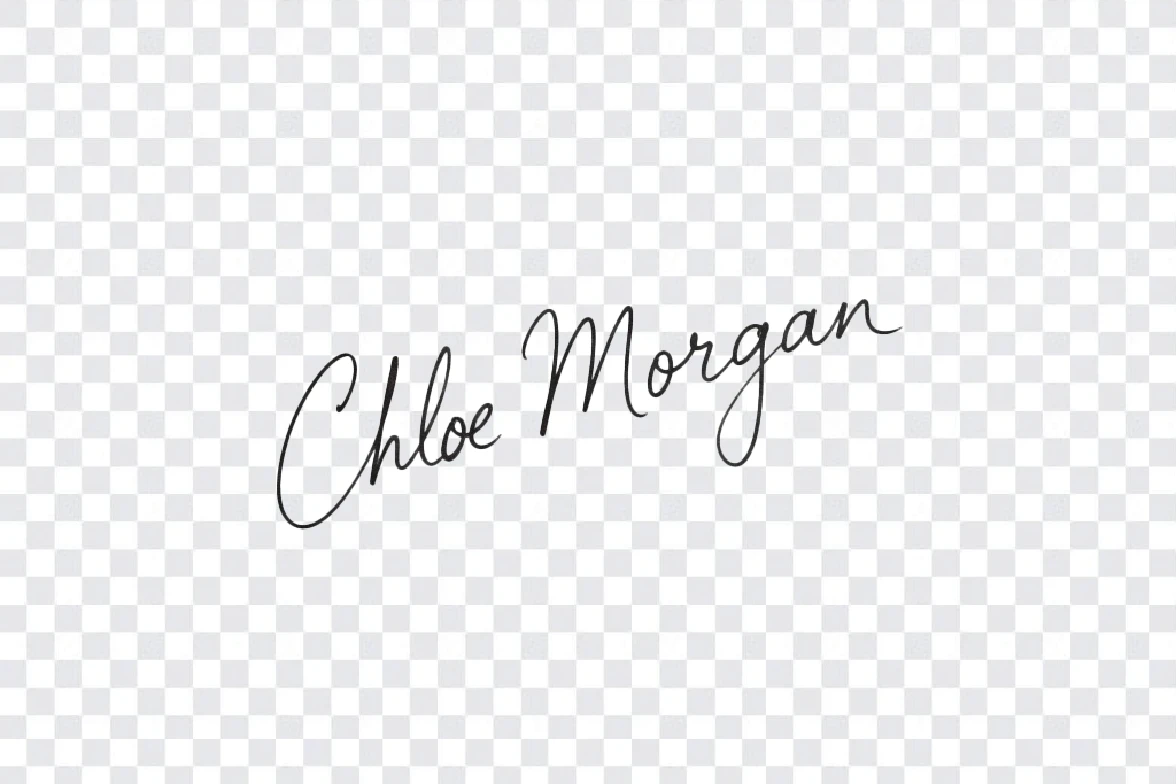 Signature de Chloe Morgan après suppression de l’arrière-plan avec Fotor