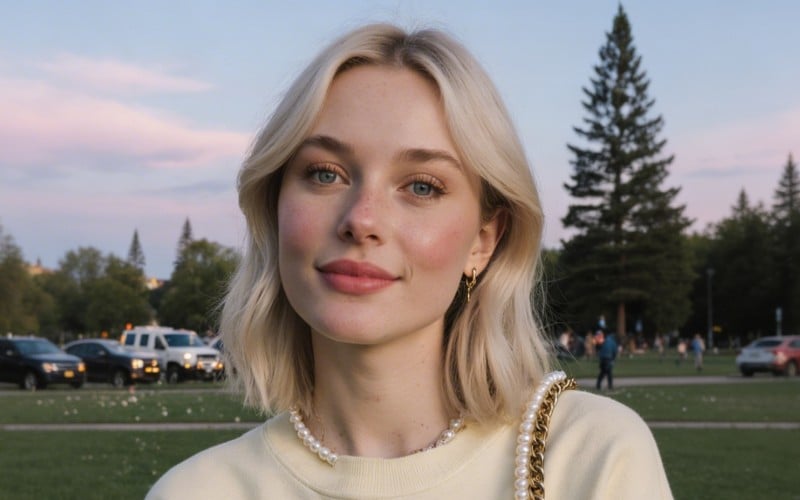 Clear female portrait using Fotor blur remover to unblur image and sharpen details online