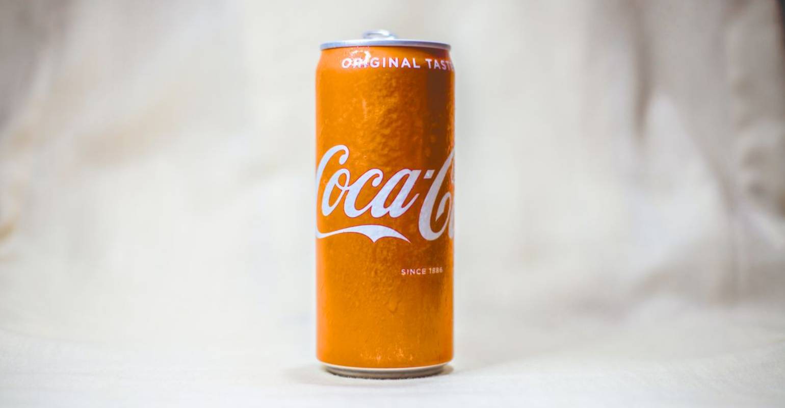 Coco cola in orange package