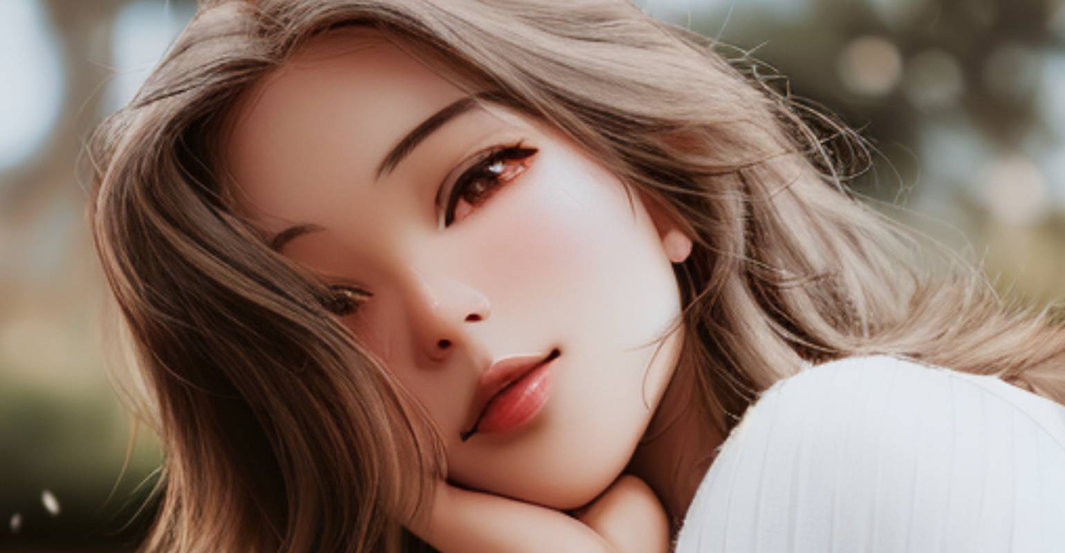 Retrato femenino con filtro de manga Fotor Ai