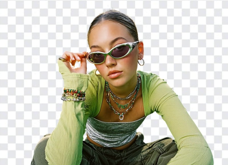 Fotor transparent background maker girl photo after editing