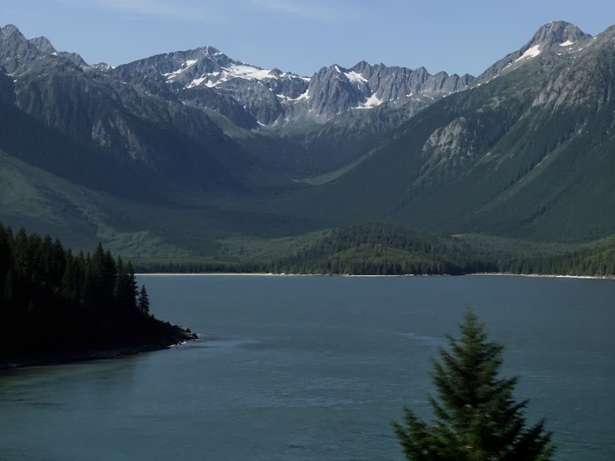 High quality video of natural lake scenery after ai upscaling