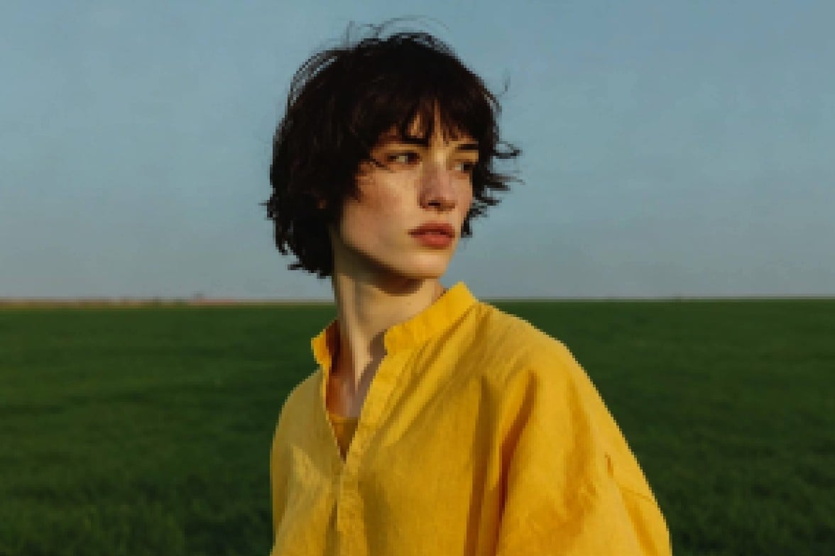 Original low quality female portrait photo