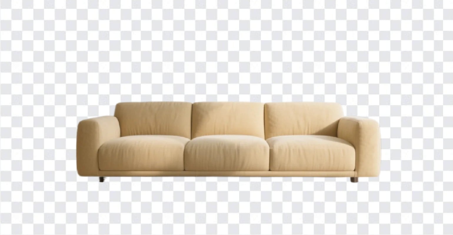 Remove bckground for the beige sofa photo
