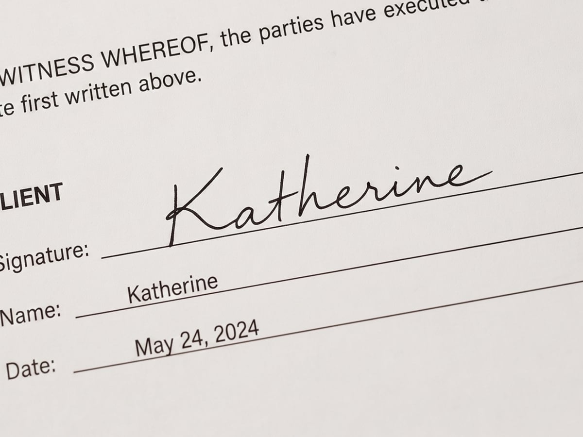 Remove signature background from contract file before image