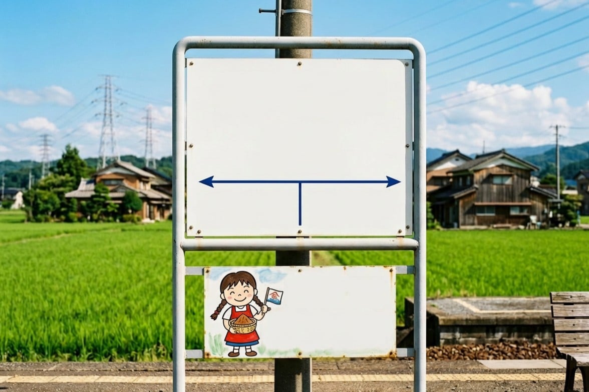 文字消しのピンクの看板