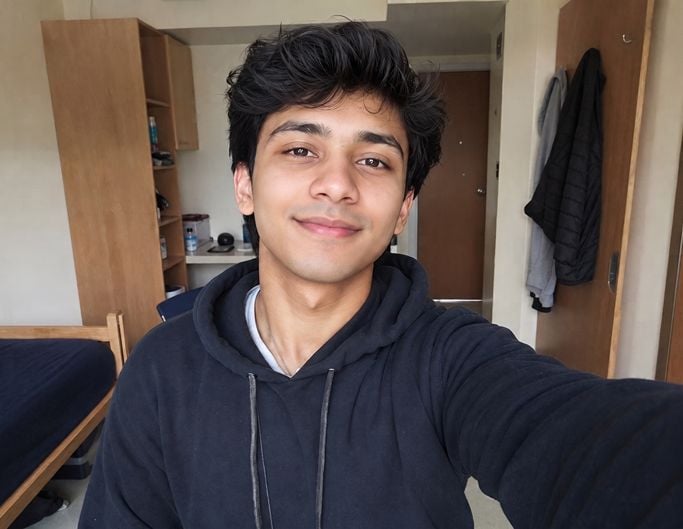 Sample photo of an indian boy selfie with a slim face