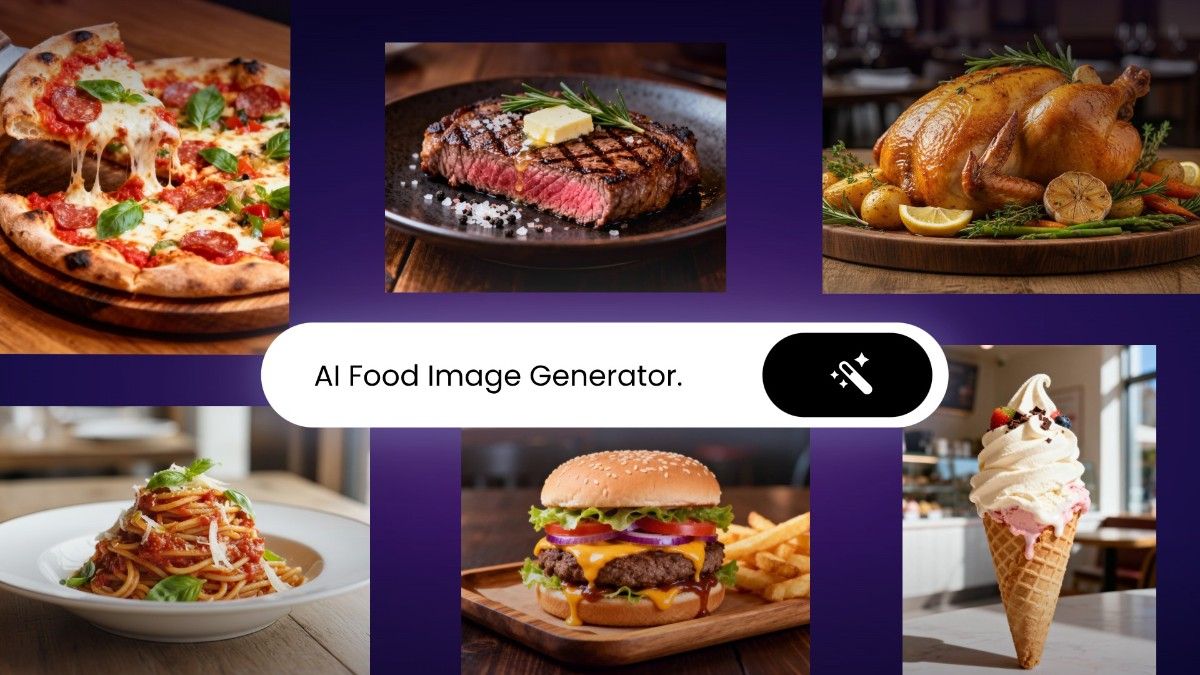 A banner image of the AI food image generator feature page