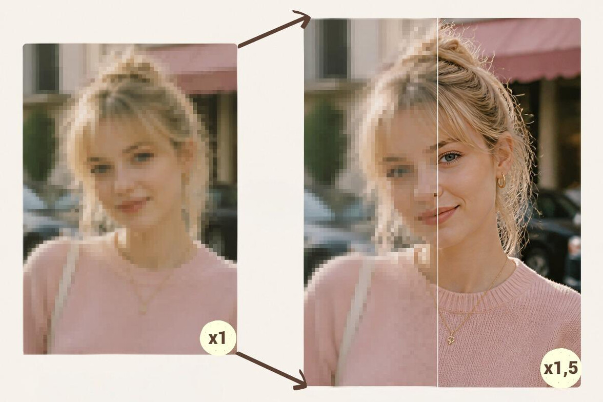 Améliorer la qualité dune image de fille en 4 K